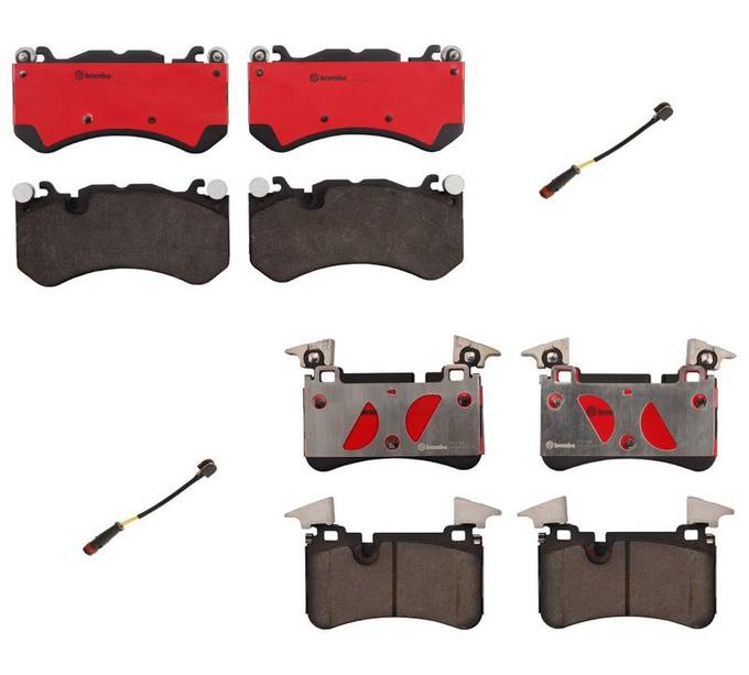 Mercedes Brakes Kit - Brembo Pads Front and Rear (Ceramic) 008420412028 - Brembo 1589201KIT